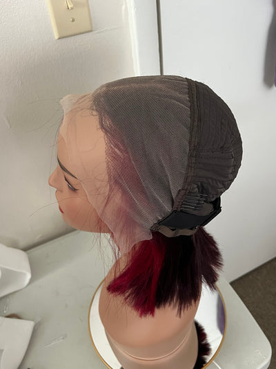 10 inches black and Burgundy