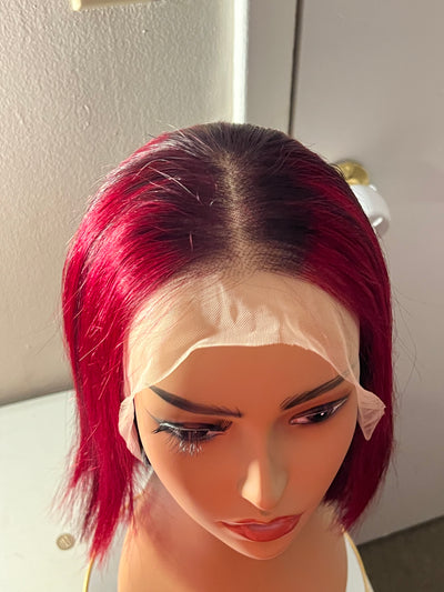 10 inches black and Burgundy